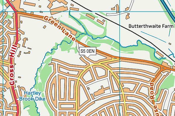 S5 0EN map - OS VectorMap District (Ordnance Survey)