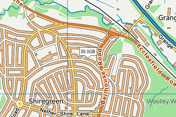 S5 0GB map - OS VectorMap District (Ordnance Survey)