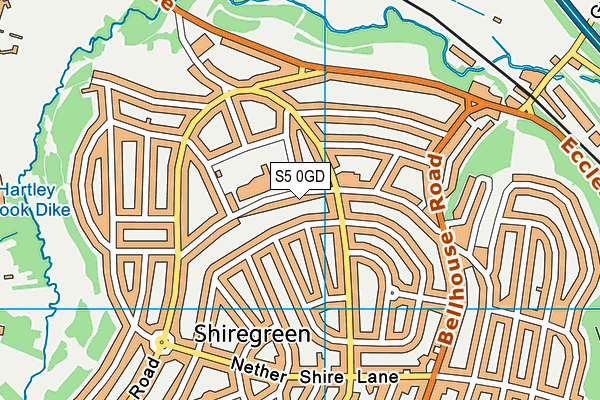 S5 0GD map - OS VectorMap District (Ordnance Survey)