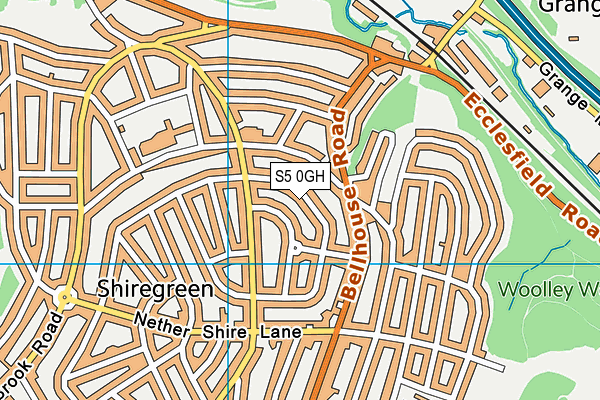 S5 0GH map - OS VectorMap District (Ordnance Survey)