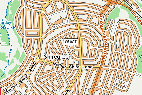 S5 0GT map - OS VectorMap District (Ordnance Survey)