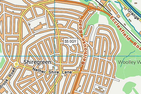 S5 0GY map - OS VectorMap District (Ordnance Survey)