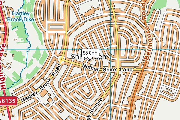 S5 0HH map - OS VectorMap District (Ordnance Survey)