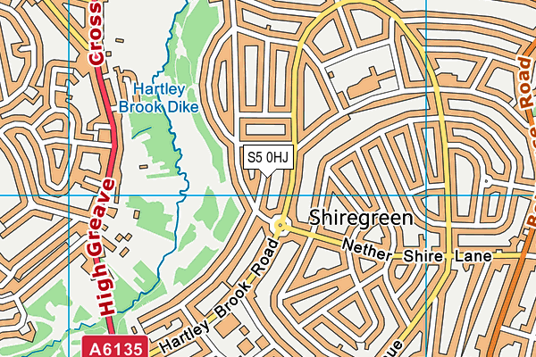 S5 0HJ map - OS VectorMap District (Ordnance Survey)