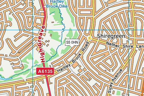 S5 0HN map - OS VectorMap District (Ordnance Survey)