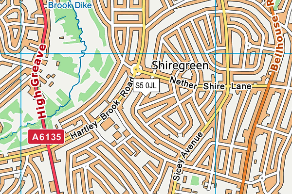 S5 0JL map - OS VectorMap District (Ordnance Survey)