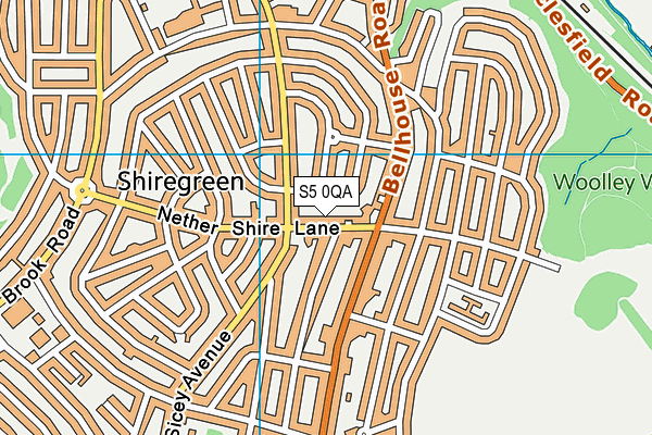 S5 0QA map - OS VectorMap District (Ordnance Survey)