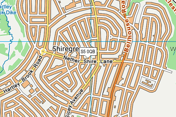 S5 0QB map - OS VectorMap District (Ordnance Survey)