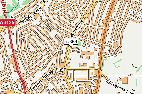 S5 0RN map - OS VectorMap District (Ordnance Survey)
