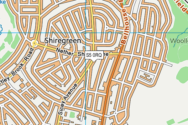 S5 0RQ map - OS VectorMap District (Ordnance Survey)