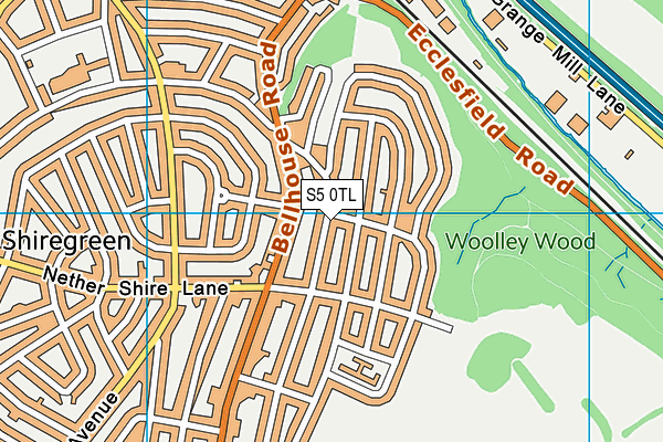 S5 0TL map - OS VectorMap District (Ordnance Survey)