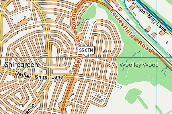 S5 0TN map - OS VectorMap District (Ordnance Survey)