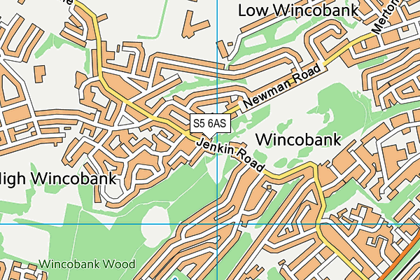 S5 6AS map - OS VectorMap District (Ordnance Survey)