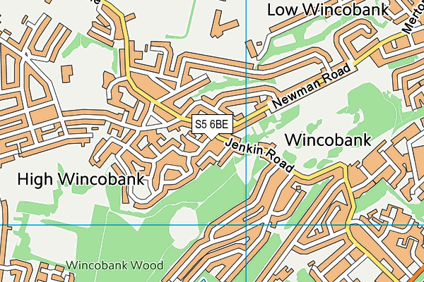 S5 6BE map - OS VectorMap District (Ordnance Survey)