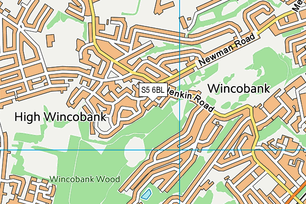 S5 6BL map - OS VectorMap District (Ordnance Survey)