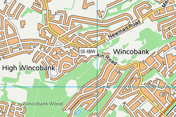 S5 6BW map - OS VectorMap District (Ordnance Survey)