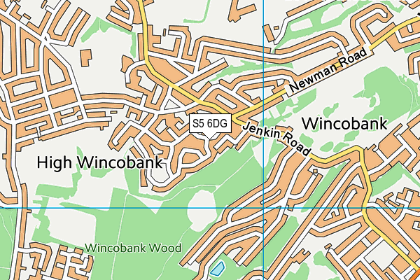 S5 6DG map - OS VectorMap District (Ordnance Survey)