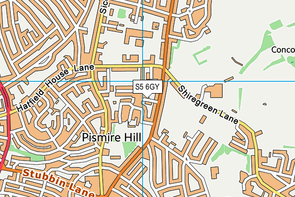 S5 6GY map - OS VectorMap District (Ordnance Survey)
