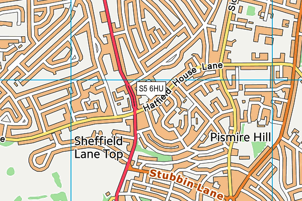 S5 6HU map - OS VectorMap District (Ordnance Survey)