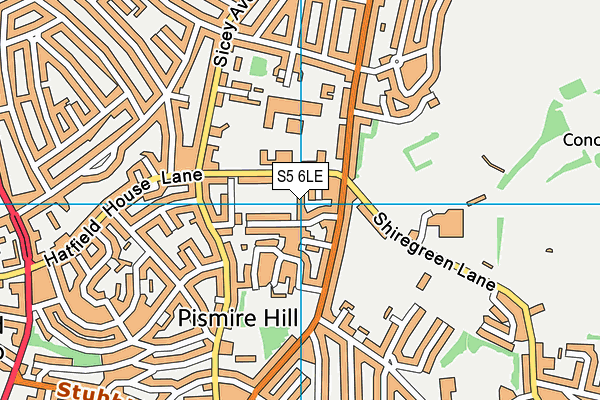 S5 6LE map - OS VectorMap District (Ordnance Survey)