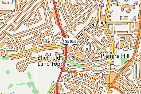 S5 6LH map - OS VectorMap District (Ordnance Survey)