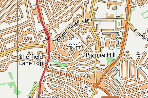 S5 6LP map - OS VectorMap District (Ordnance Survey)