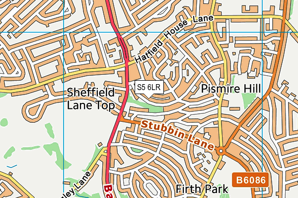 S5 6LR map - OS VectorMap District (Ordnance Survey)