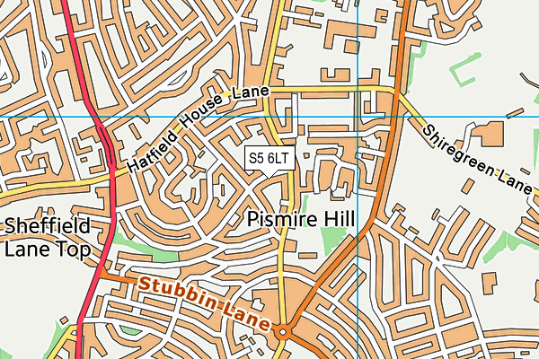 S5 6LT map - OS VectorMap District (Ordnance Survey)