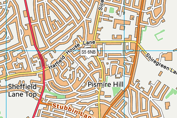 S5 6NB map - OS VectorMap District (Ordnance Survey)