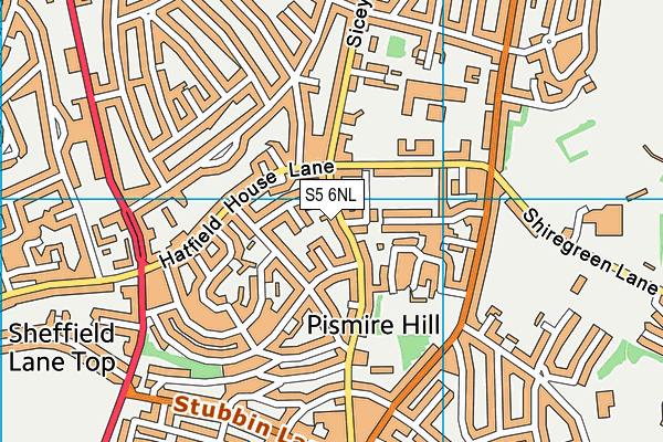 S5 6NL map - OS VectorMap District (Ordnance Survey)