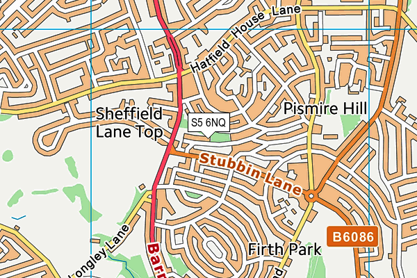 S5 6NQ map - OS VectorMap District (Ordnance Survey)