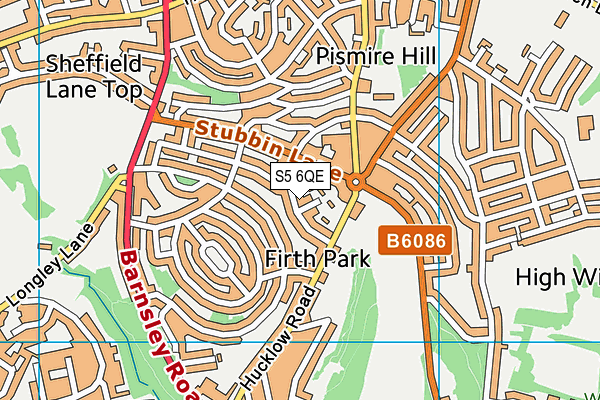 S5 6QE map - OS VectorMap District (Ordnance Survey)