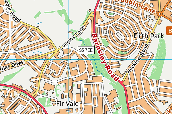 S5 7EE map - OS VectorMap District (Ordnance Survey)