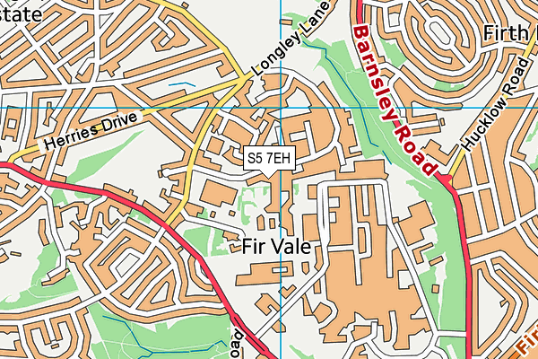 S5 7EH map - OS VectorMap District (Ordnance Survey)