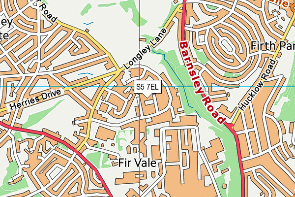 S5 7EL map - OS VectorMap District (Ordnance Survey)