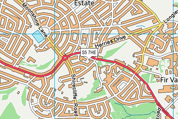 S5 7HE map - OS VectorMap District (Ordnance Survey)