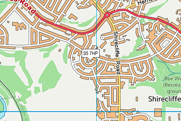 S5 7HP map - OS VectorMap District (Ordnance Survey)