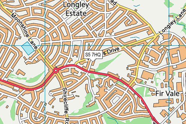 S5 7HQ map - OS VectorMap District (Ordnance Survey)