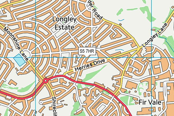 S5 7HR map - OS VectorMap District (Ordnance Survey)