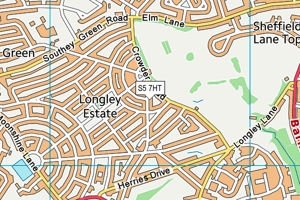 S5 7HT map - OS VectorMap District (Ordnance Survey)