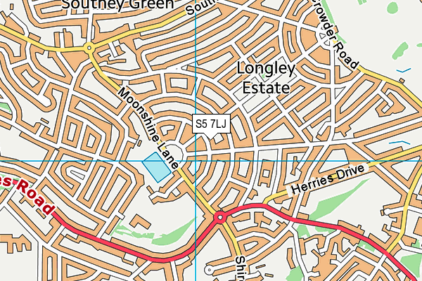 S5 7LJ map - OS VectorMap District (Ordnance Survey)