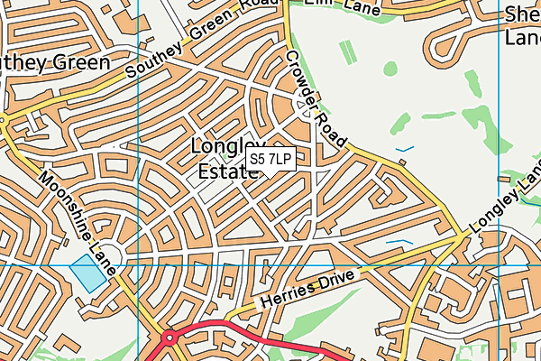 S5 7LP map - OS VectorMap District (Ordnance Survey)