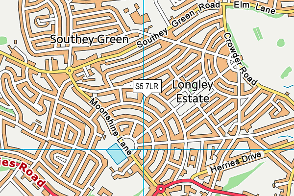 S5 7LR map - OS VectorMap District (Ordnance Survey)