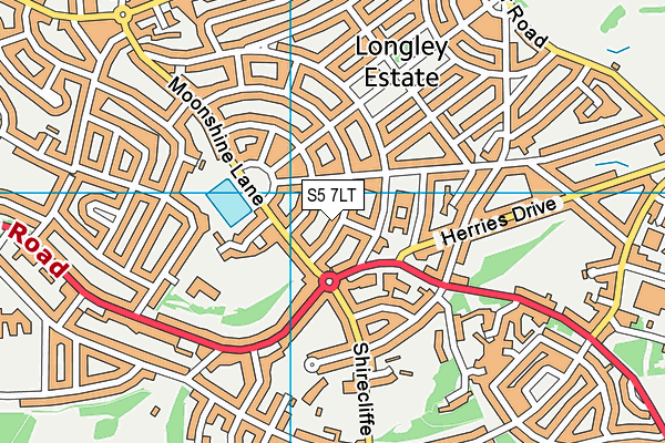 S5 7LT map - OS VectorMap District (Ordnance Survey)