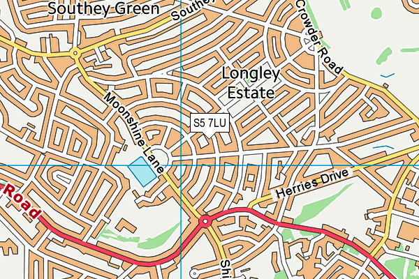 S5 7LU map - OS VectorMap District (Ordnance Survey)