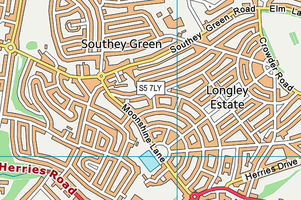 S5 7LY map - OS VectorMap District (Ordnance Survey)
