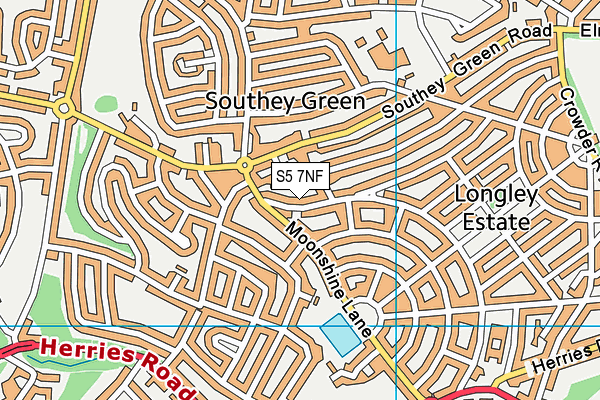 S5 7NF map - OS VectorMap District (Ordnance Survey)
