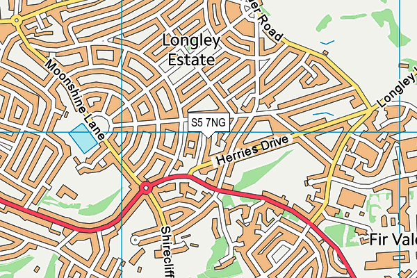 S5 7NG map - OS VectorMap District (Ordnance Survey)