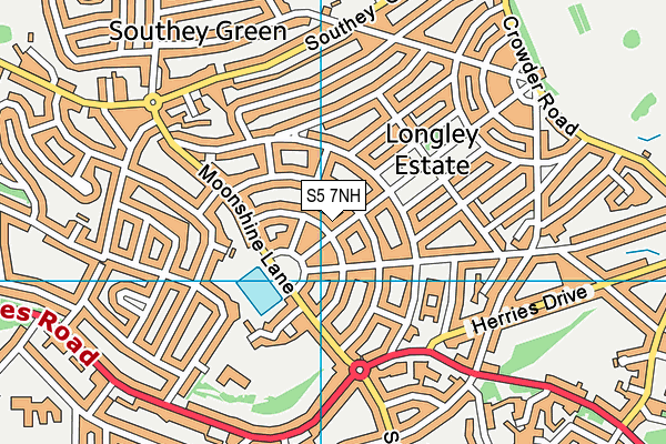 S5 7NH map - OS VectorMap District (Ordnance Survey)