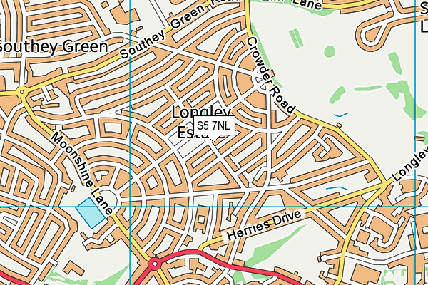 S5 7NL map - OS VectorMap District (Ordnance Survey)